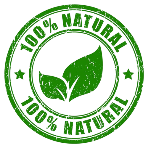 "100% natural ingredients" icon